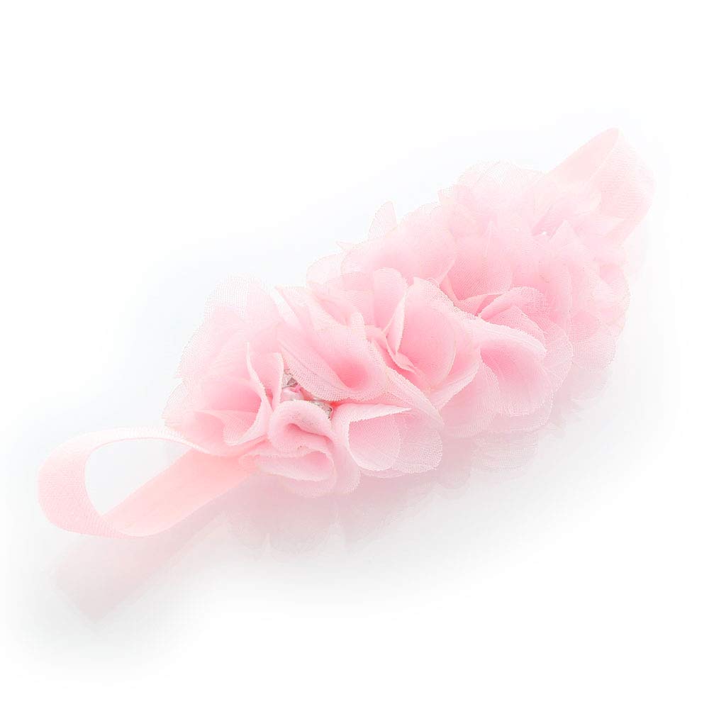 Lello Flower Headbands for Baby Girls & Toddlers - Stretchy Elastic Fabric Beaded Hair Accessories - Perfect for Birthday Parties, Photo Shoots & Everyday Wear
