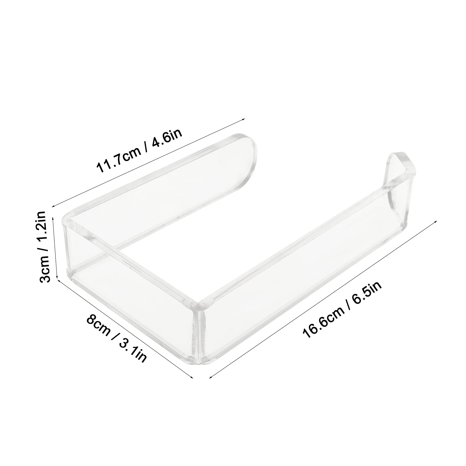 Garosa Acrylic Wall Mounted Toilet Paper & Hand Towel Holder - No Drill Bathroom & Kitchen Tissue Roll Organizer - Easy Installation Clear Napkin Dispenser for Modern Homes & Apartments