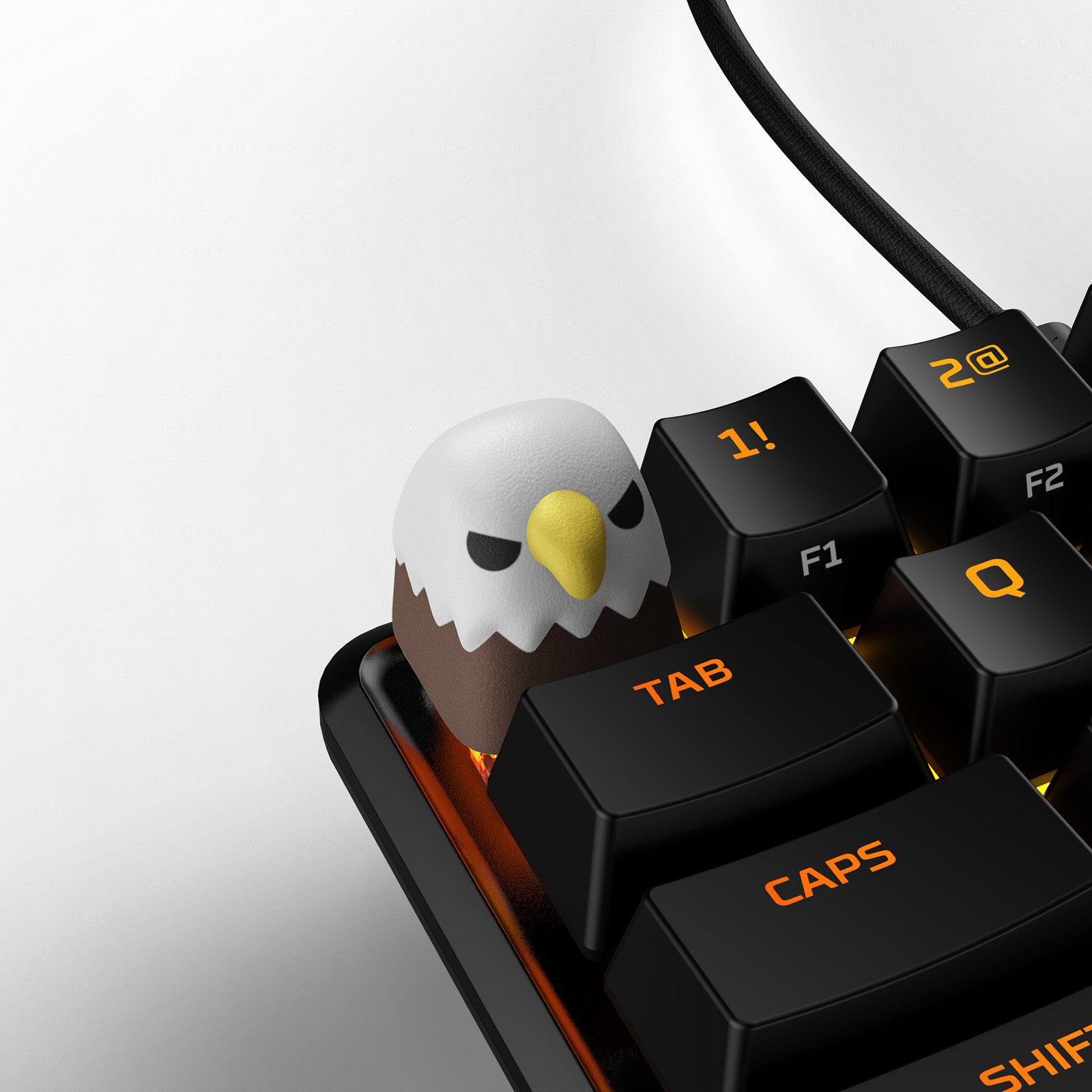 HX3D Custom Keycap - Eagle Design for Mechanical Keyboards | Perfect for Gaming & Typing Enthusiasts