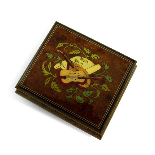 Exquisite Handmade Wooden Music Box with Sheet Music Inlay - 12 Days of Christmas & More Song Options - Perfect for Holiday Gifts, Home Décor & Musical Collectors