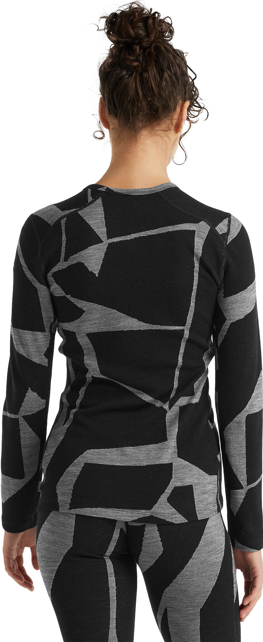 250 Vertex Fractured Landscapes Women's Long Sleeve Crewneck Base Layer - Thermal Underwear for Hiking, Skiing & Outdoor Activities