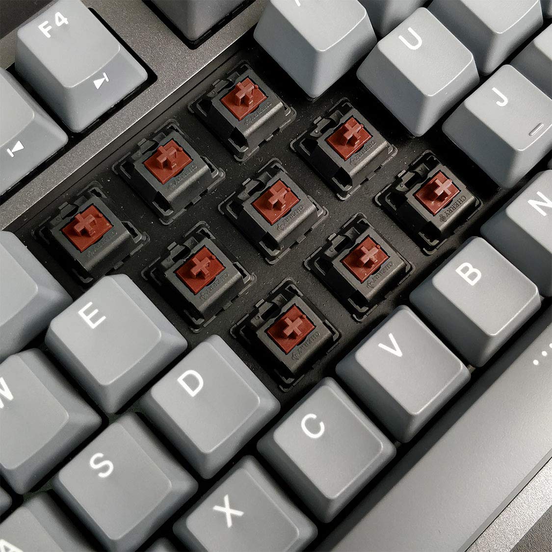 DURGOD Taurus K320 TKL 87-Key Mechanical Gaming Keyboard with Cherry MX Brown Switches, Double Shot PBT Keycaps, NKRO, USB Type-C (Space Gray, ANSI Layout) - Perfect for PC Gaming, Office Work & Typing Enthusiasts