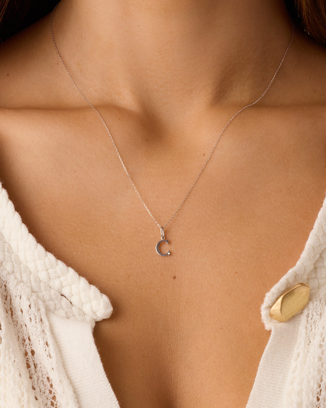 Vintage Diamond Alphabet Charm Necklace - Personalized Initial Pendant Jewelry for Women, Gift for Her, Birthday, Anniversary, Valentine's Day