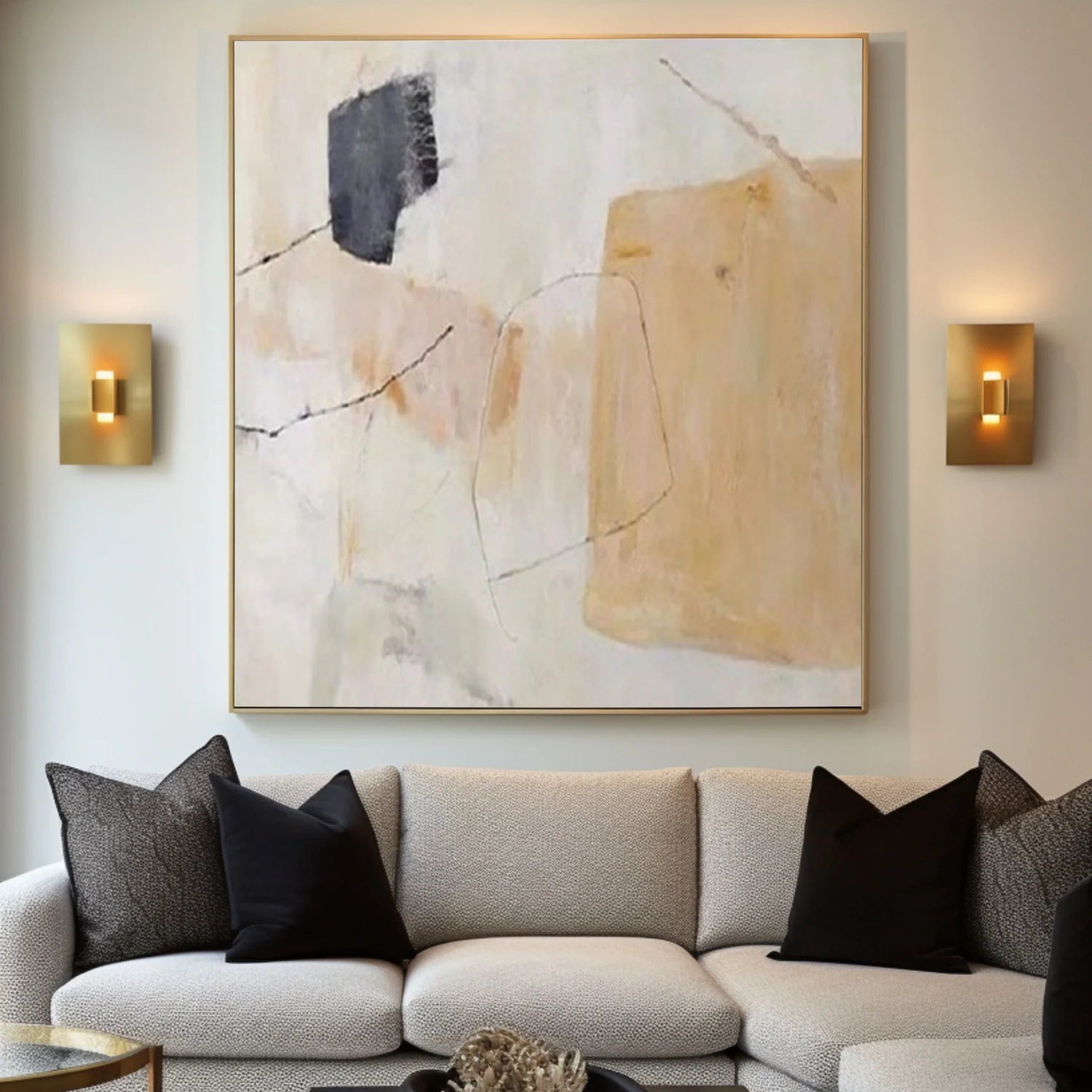 Abstract Tranquility Art Painting #WS253 - Modern Wall Decor for Living Room, Bedroom & Office - Calming Canvas Artwork for Home & Workspace