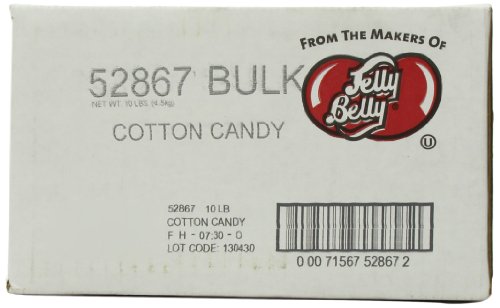 Jelly Belly Cotton Candy Flavored Jelly Beans - 10 lb Bulk Candy Box for Parties, Movie Nights & Sweet Treats | Gourmet Jelly Beans for Candy Buffets, Gift Baskets & Dessert Toppings