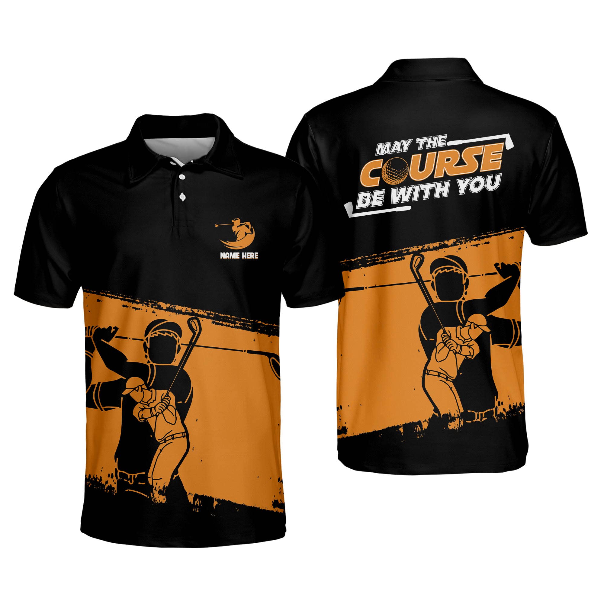 TEEMAN Custom Funny Golf Shirts for Men - Short Sleeve Polo Shirts with Personalized Designs - Perfect for Golf Tournaments, Team Events & Casual Wear