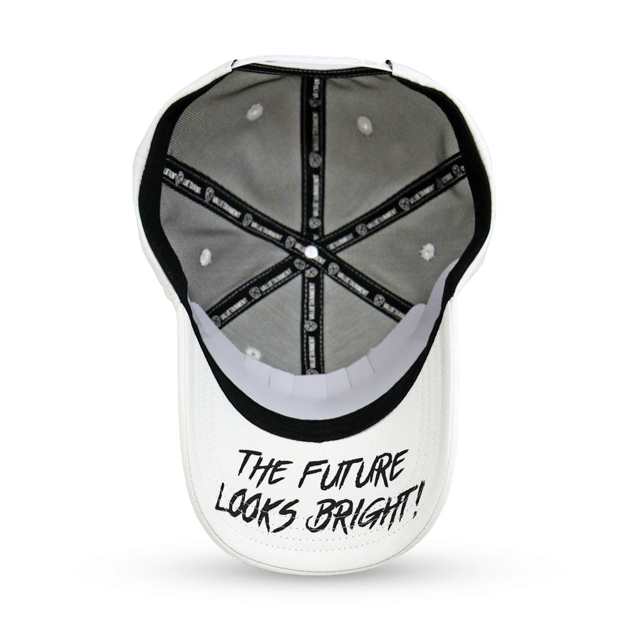 Future Looks Bright White & Black Snapback Hat - Stylish Adjustable Baseball Cap for Men & Women - Perfect for Sports, Casual Wear & Outdoor Activities