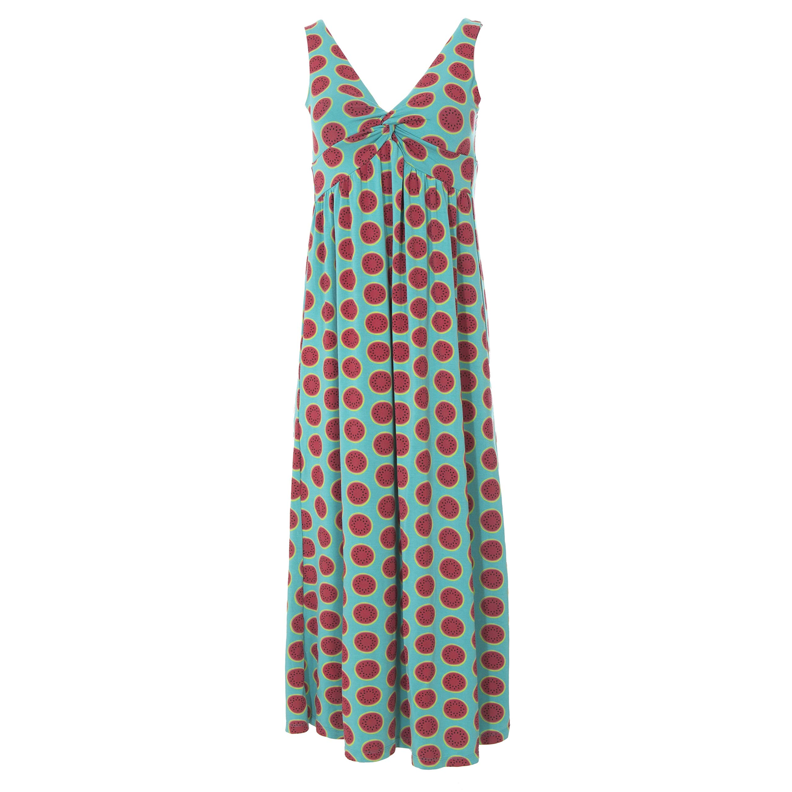 KicKee Women's Floral Print Twist Front Nightgown - Soft Sleepwear for Women, Comfortable Loungewear for Relaxing at Home or Sleeping