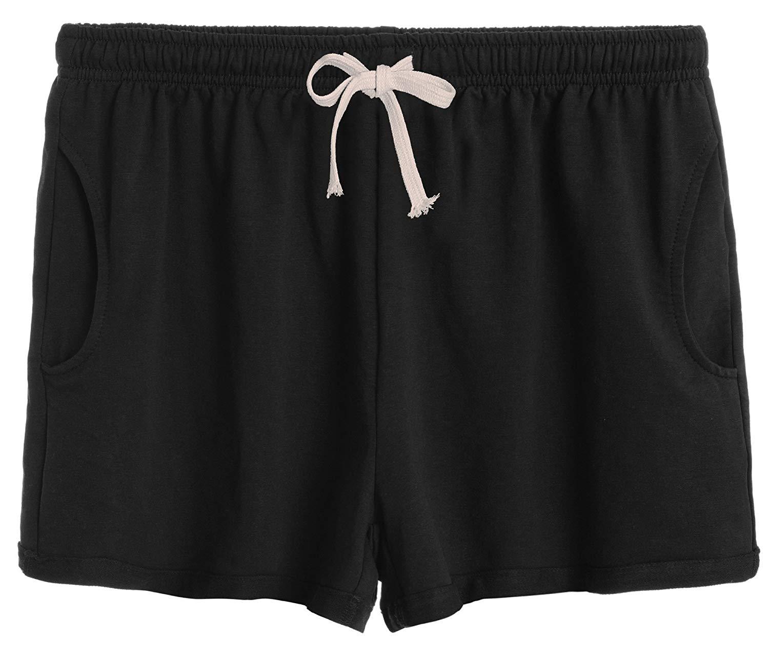 Comfortable Women's Cotton Stretchy Lounge Sweat Shorts - Soft Casual Shorts for Yoga, Home Wear, and Summer Outfits