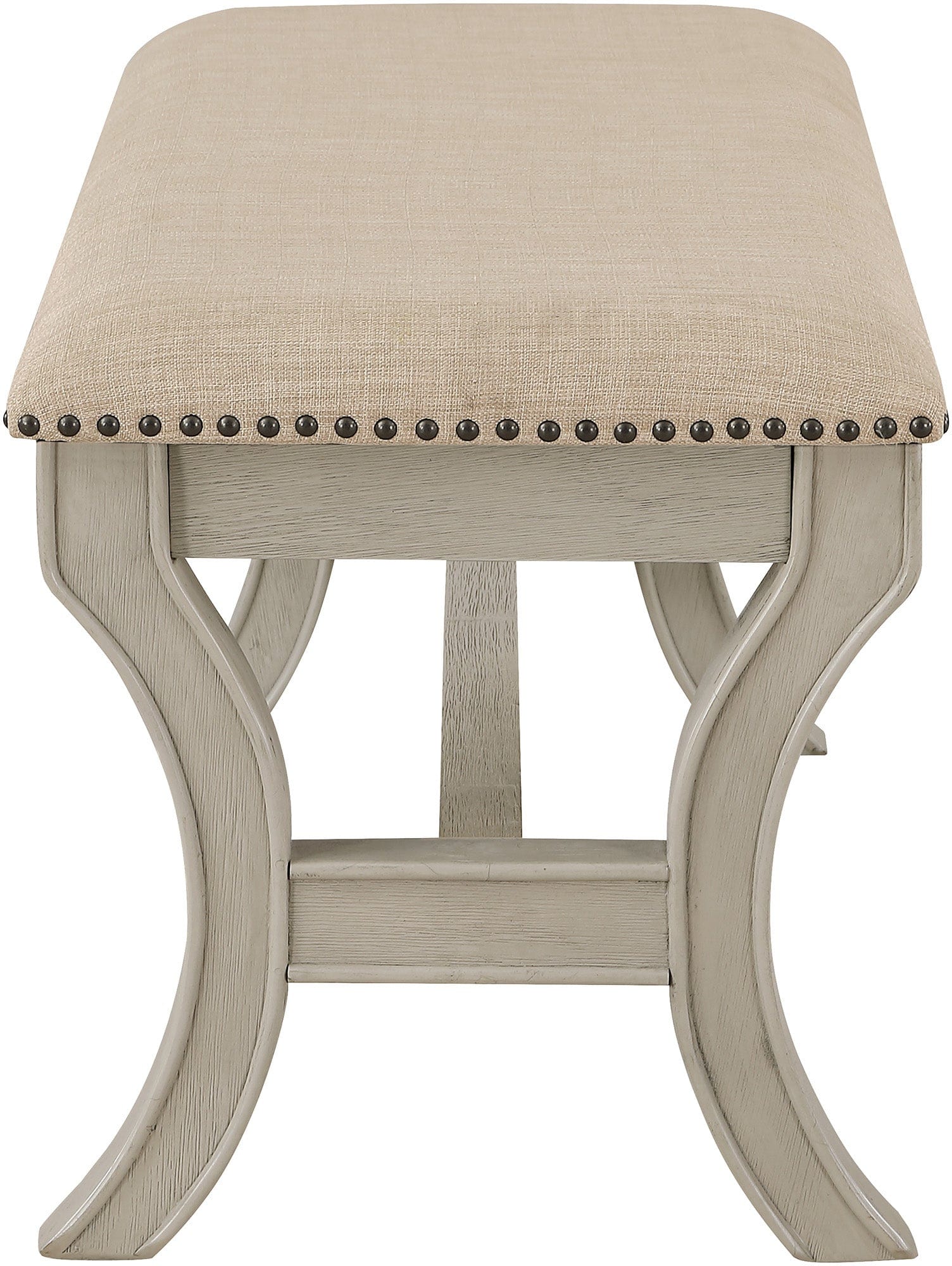 Office Star Monaco 48-Inch Bench with Cushion - Modern Office & Home Seating Solution for Waiting Areas, Entryways, and Lounges