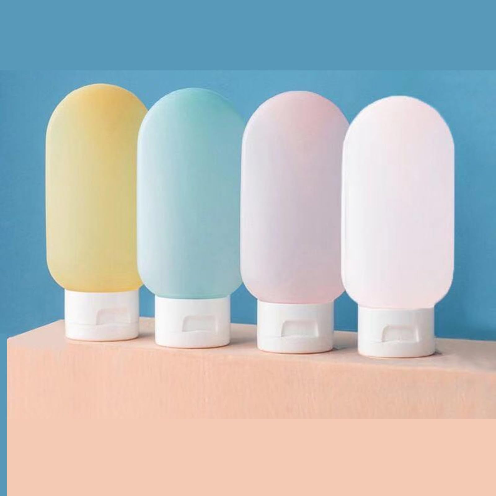 4-Pack 60ml Leakproof Refillable Travel Bottles for Toiletries & Cosmetics | Portable Squeezable Liquid Containers for Shampoo, Lotion, Cream & Conditioner | Perfect for Air Travel, Gym, Camping & Vacation Essentials