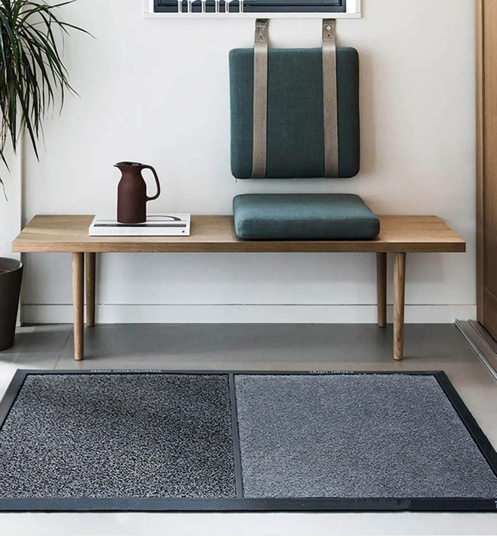 HAPYLY Disinfecting Floor Mat - Sanitizing Entrance Rug, Multi-Functional Shoe & Foot Bath Mat for Home, Hotel, Office - Non-Slip, Washable, Gray - Ideal for Entryways, Mudrooms & High-Traffic Areas
