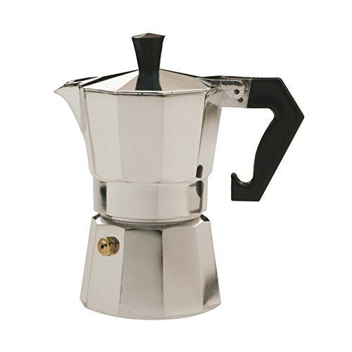 Chicco Aluminum 3-Cup Stovetop Espresso Coffee Maker - Italian Import Moka Pot for Home & Office Brewing