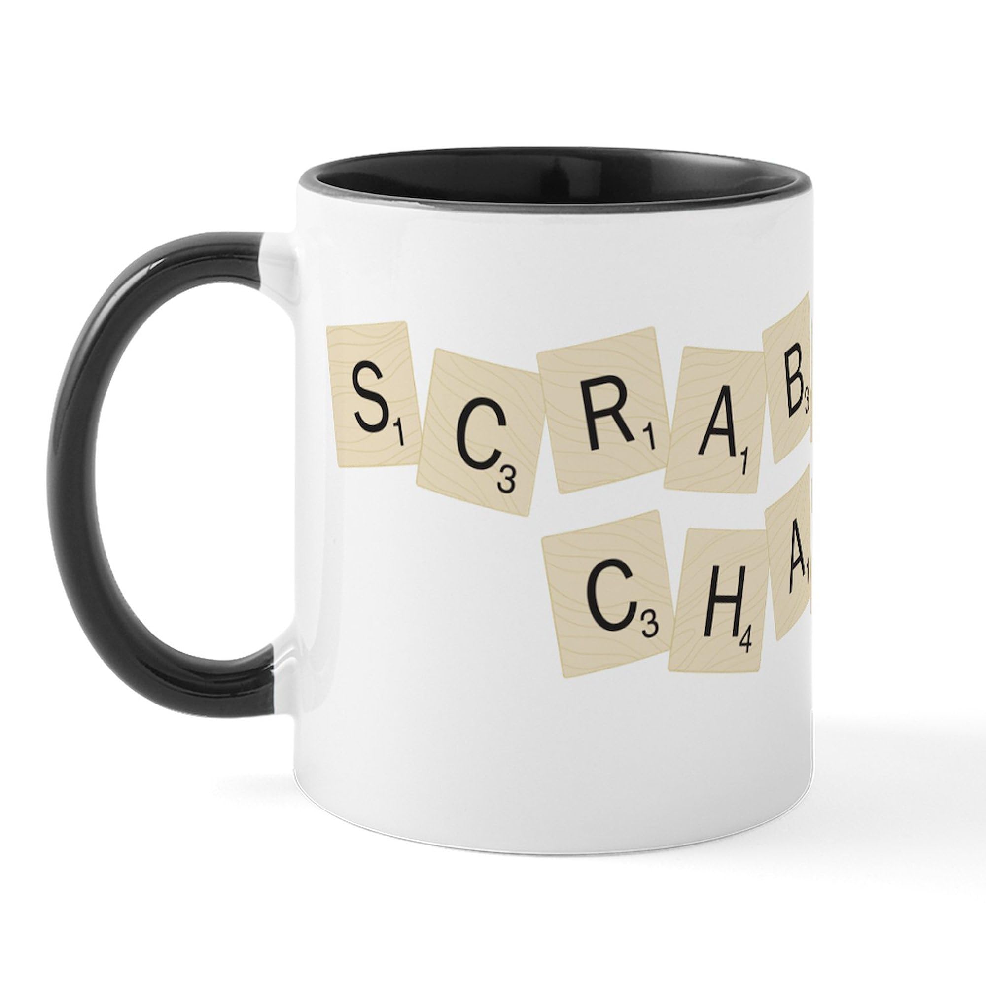 Scrabble Champion 11 oz (325 ml) Ceramic Coffee Mug - Perfect for Tea, Hot Chocolate & Office Use - Gift for Board Game Lovers & Word Puzzle Fans