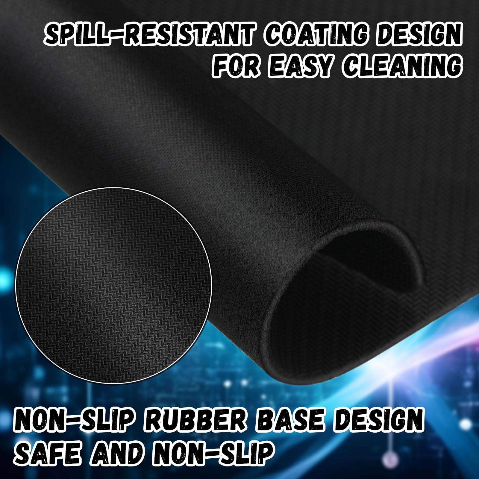 20 Pack Crtiin Non-Slip Rubber Base Gaming Mouse Pad Set - 7.09 x 8.66 Inch Black Computer Mouse Pads for PC, Laptop, Office & Home Use - Perfect for Work, Gaming & Daily Computing Tasks