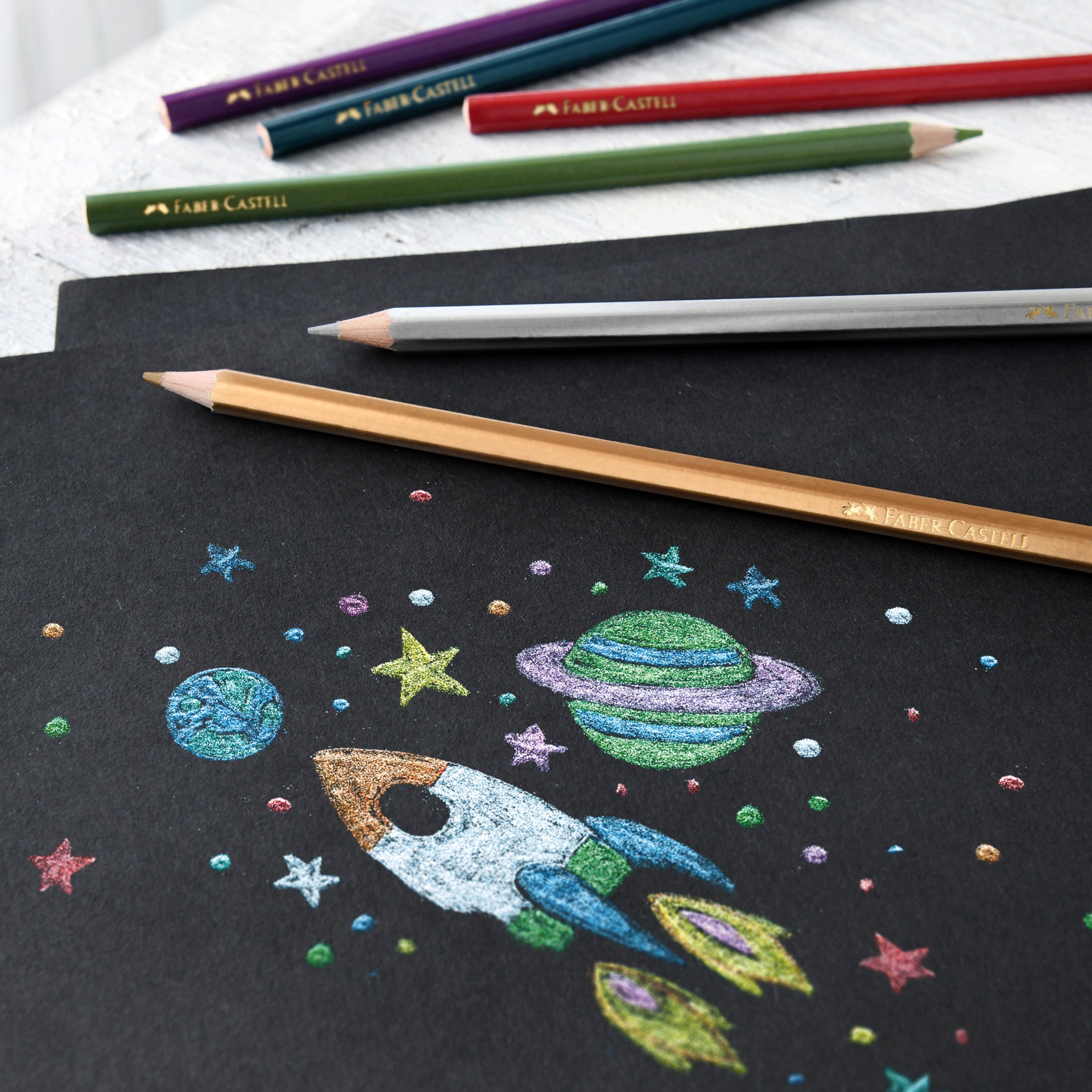 10 Pack Metallic Colored Eco-Friendly Pencils - Vibrant Colors for Art, School & Office Use - #120410GE - Perfect for Drawing, Sketching & Note Taking