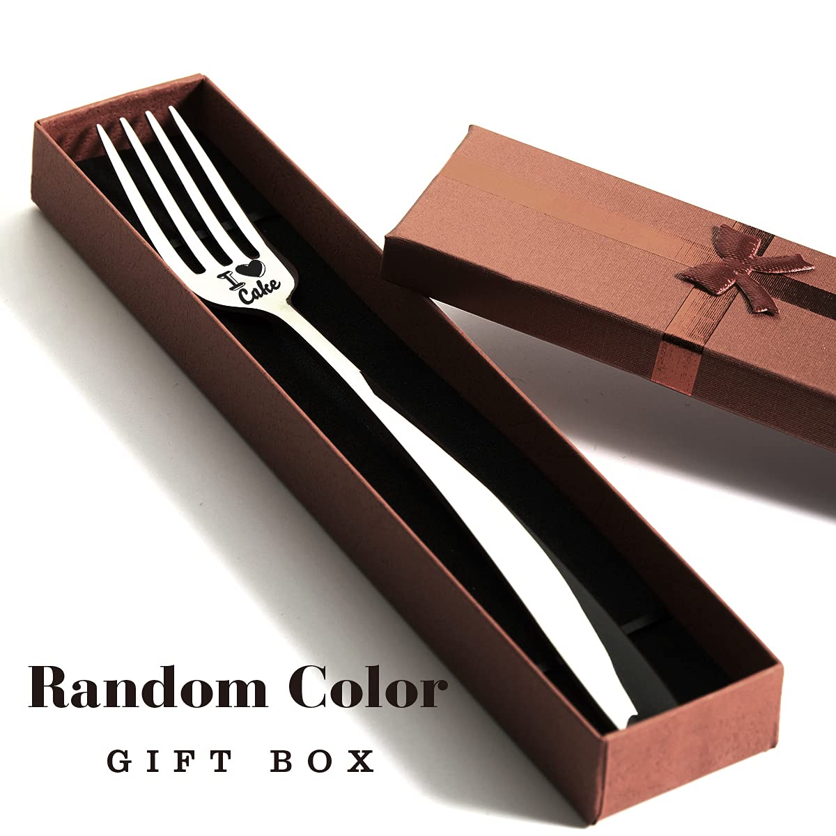 Engraved Stainless Steel 'I Love Cake' Fork - Funny Gift for Best Friend, Him, Her, Men & Women | Perfect Cake Lover Gift for Birthday, Valentine's Day, Christmas | Ideal for Dessert Parties, Baking Enthusiasts & Hostess Gifting