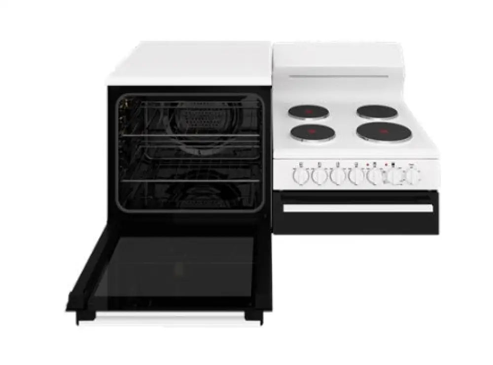 Westinghouse WDE132WC R Elevated Electric Oven & Stove Combo - Right Side Oven for Compact Kitchens, Apartments & Small Spaces | Energy Efficient Cooking Solution