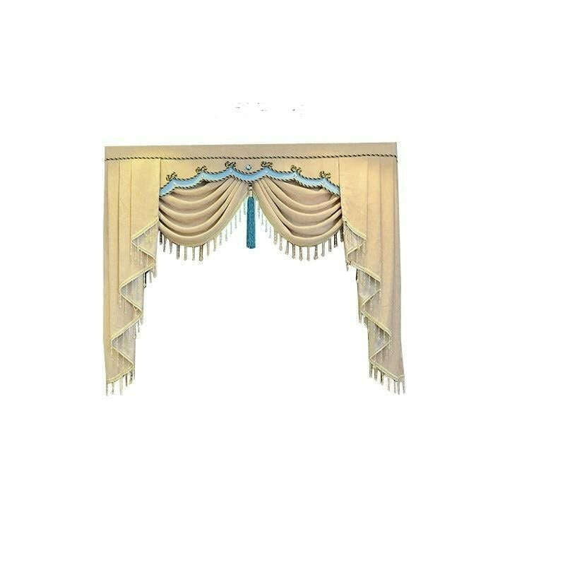 Annapolis Luxury Valance - Beige Window Curtain Top Treatment for Living Room & Bedroom Decor
