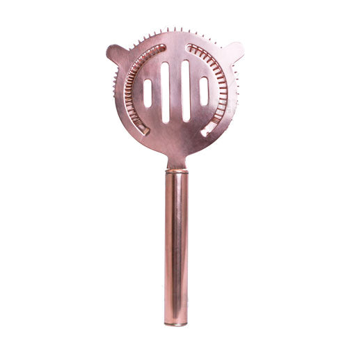 BarConic® Copper Plated Hawthorne Cocktail Strainer - Premium Bar Tool for Mixing & Filtering Cocktails - Perfect for Home Bars, Professional Bartenders & Cocktail Enthusiasts