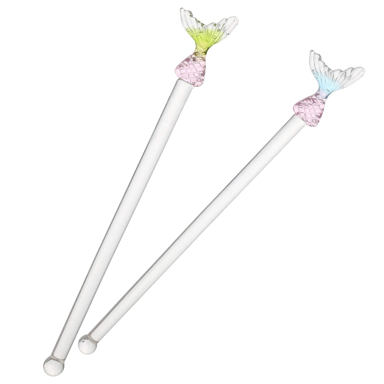 Hemoton 2-Piece Stainless Steel Cocktail Stirrers - Swizzle Sticks for Mixing Drinks, Beverage Decor, Old Fashioned Cocktails - Perfect for Home Bars, Parties & Mixology Enthusiasts