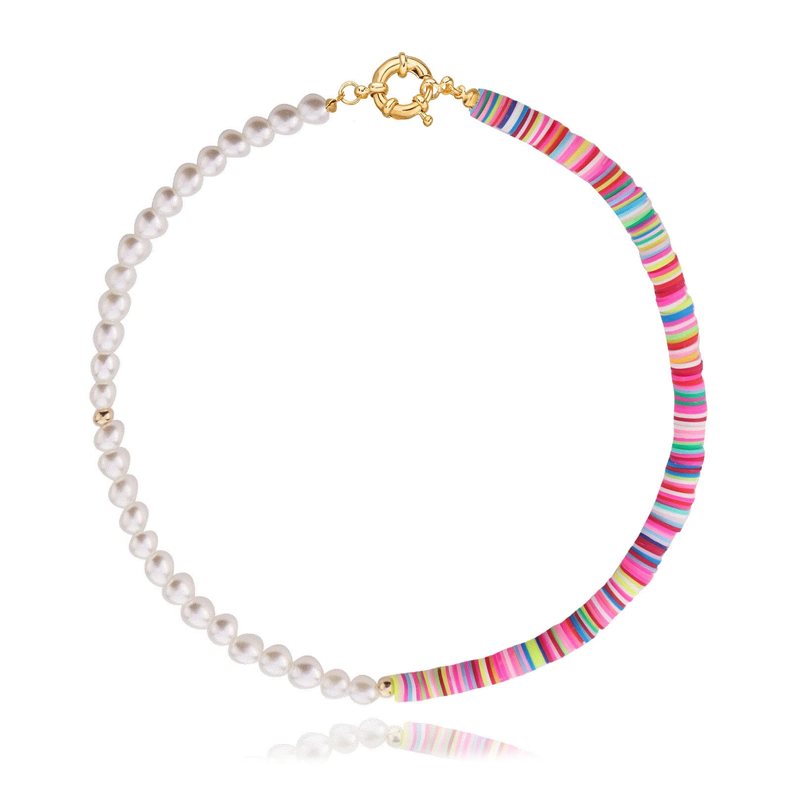 Bohemian Bead Pearl Choker Necklace for Women - Summer Beach Jewelry