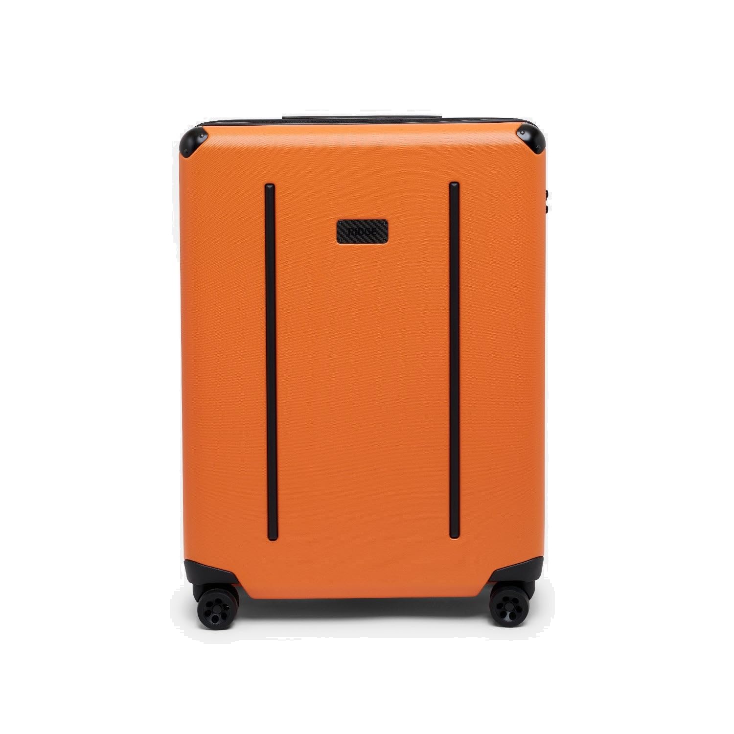 Ridge Check In Luggage - Durable German Makrolon Polycarbonate Suitcase with TSA-Approved Lock & 360° Spinner Wheels (Basecamp Orange) - Perfect for Business Travel & Vacation Trips