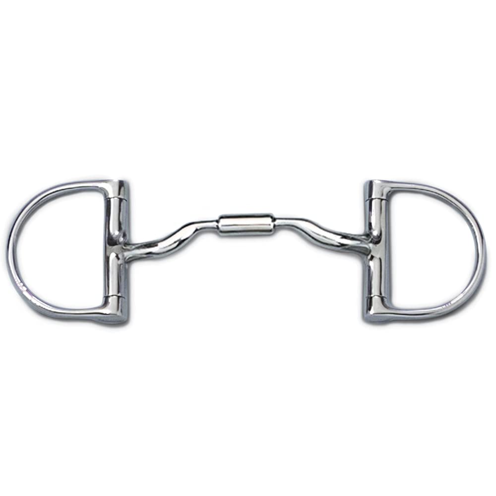 Myler 04 English Dee Bit Without Hooks - 5.5 Inch Horse Training Bit for Dressage & English Riding - Comfortable & Gentle Mouthpiece for Sensitive Horses