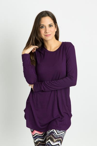 Women's Long Sleeve Tops - Soft Comfortable Stretch Basic Shirts for Casual Wear & Layering | Perfect for Work, Date Night & Everyday Outfits