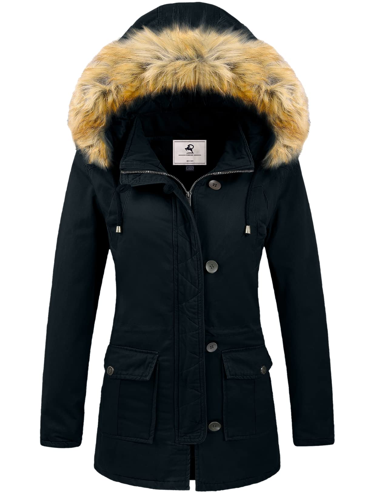 Women's Winter Coat - Warm Puffer Jacket with Thickened Insulation & Faux Fur Hood | Cold Weather Parka for Outdoor Activities, Snowboarding & Daily Winter Wear