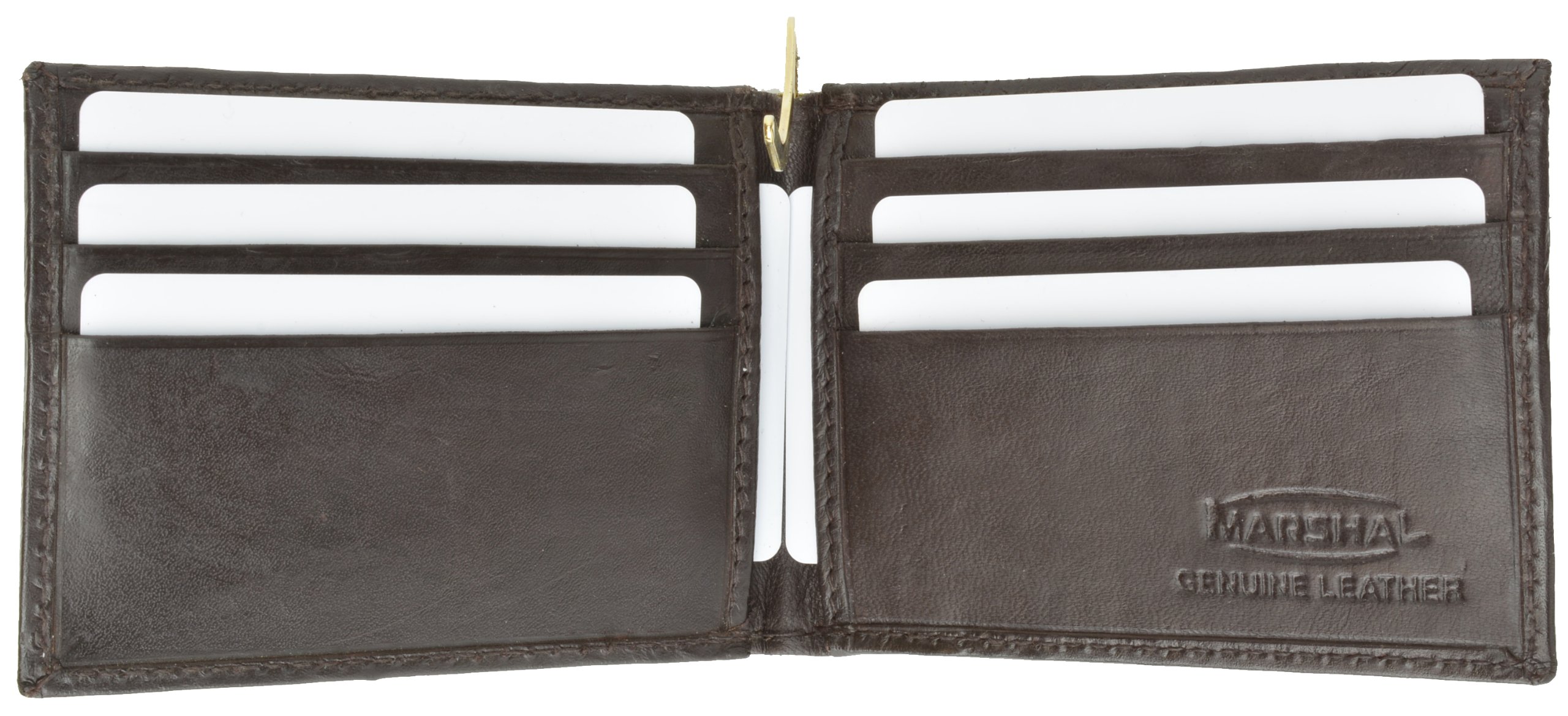 Premium MARSHAL Money Clip Wallet with 6 Credit Card Slots - RFID Blocking Slim Bifold Wallet for Men - Ideal for Business, Travel & Everyday Carry