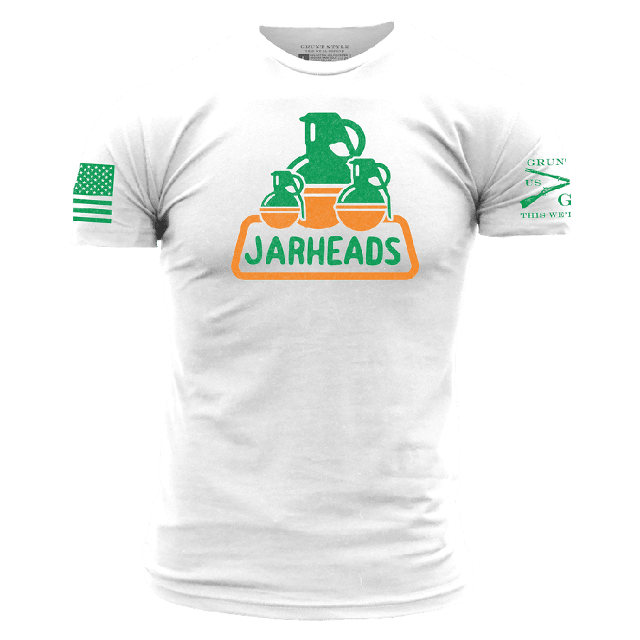 Jarheads T-Shirt for Men - Premium White Cotton Tee - Comfortable Casual Wear for Everyday, Gym, and Outdoor Activities