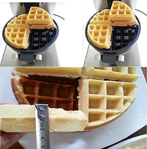 TECHTONGDA Commercial Rotating Belgian Waffle Maker - Nonstick Electric Waffle Iron Machine 110V 1500W for Restaurants, Cafes & Breakfast Buffets - Perfect for Making Crispy Belgian Waffles at Home or Business