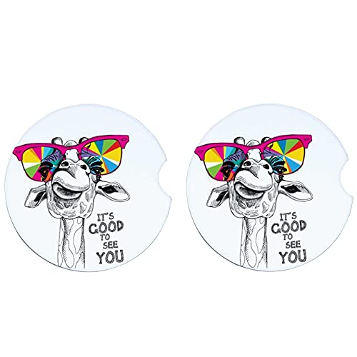 Funny Giraffe in Coloring Glasses