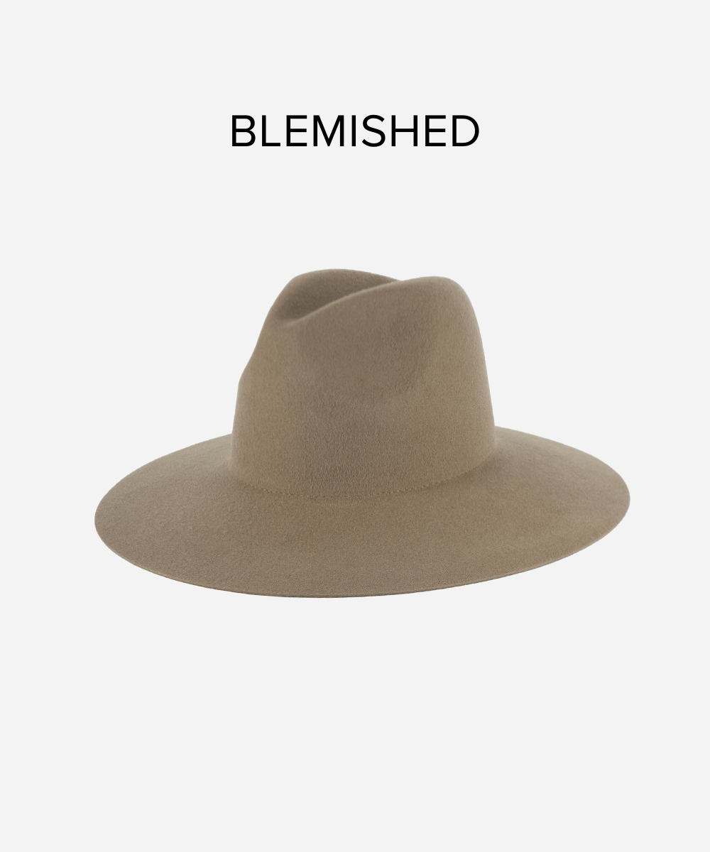 Emma Wide Brim Fedora Hat for Women - Sage Green Sun Hat with Blemish - Perfect for Beach, Summer Outfits and Outdoor Activities
