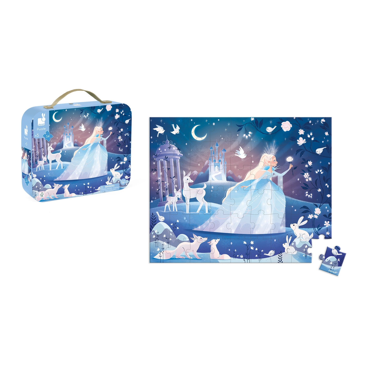 Icy Enchantment 54-Piece Jigsaw Puzzle - Winter Themed Brain Teaser for Adults & Kids | Perfect for Family Game Nights & Holiday Decor