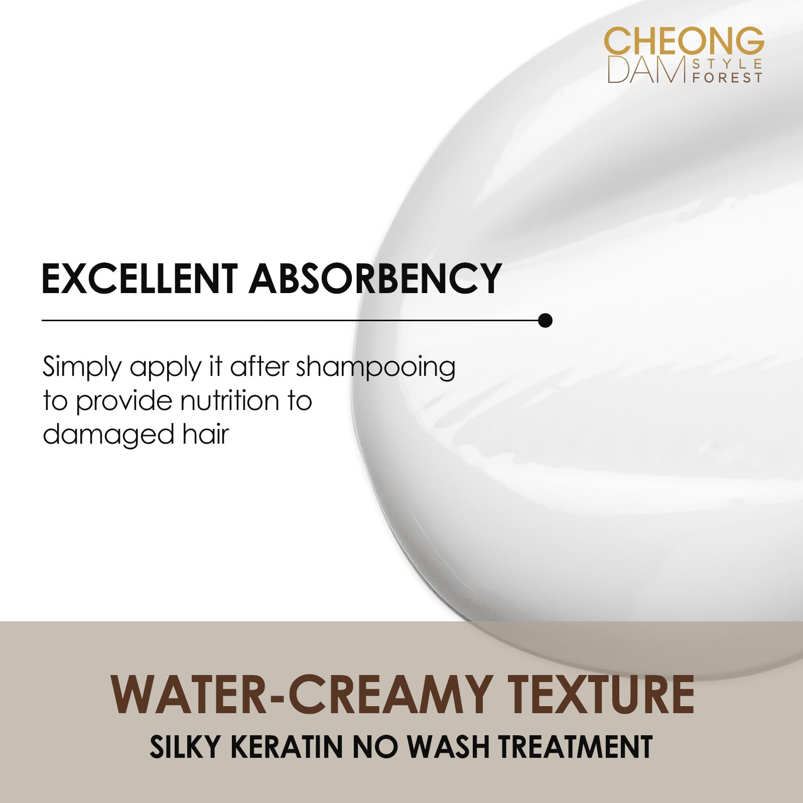 CHEONGDAM STYLE FOREST SILKY KERATIN NO WASH HAIR TREATMENT | Leave-In Conditioner for Smooth, Tangle-Free Hair | Korean Hair Care with Panthenol & Collagen (6.42 Fl Oz) | Perfect for Damaged, Dry Hair & Daily Frizz Control