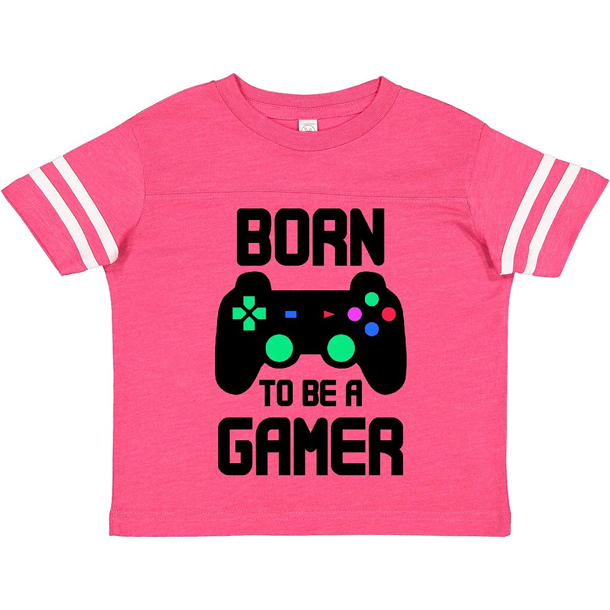 Inktastic Born to Be a Gamer with Controller Toddler T-Shirt - Cute Gaming Outfit for Kids & Toddlers - Perfect for Birthday Gifts, Gaming Parties & Casual Wear