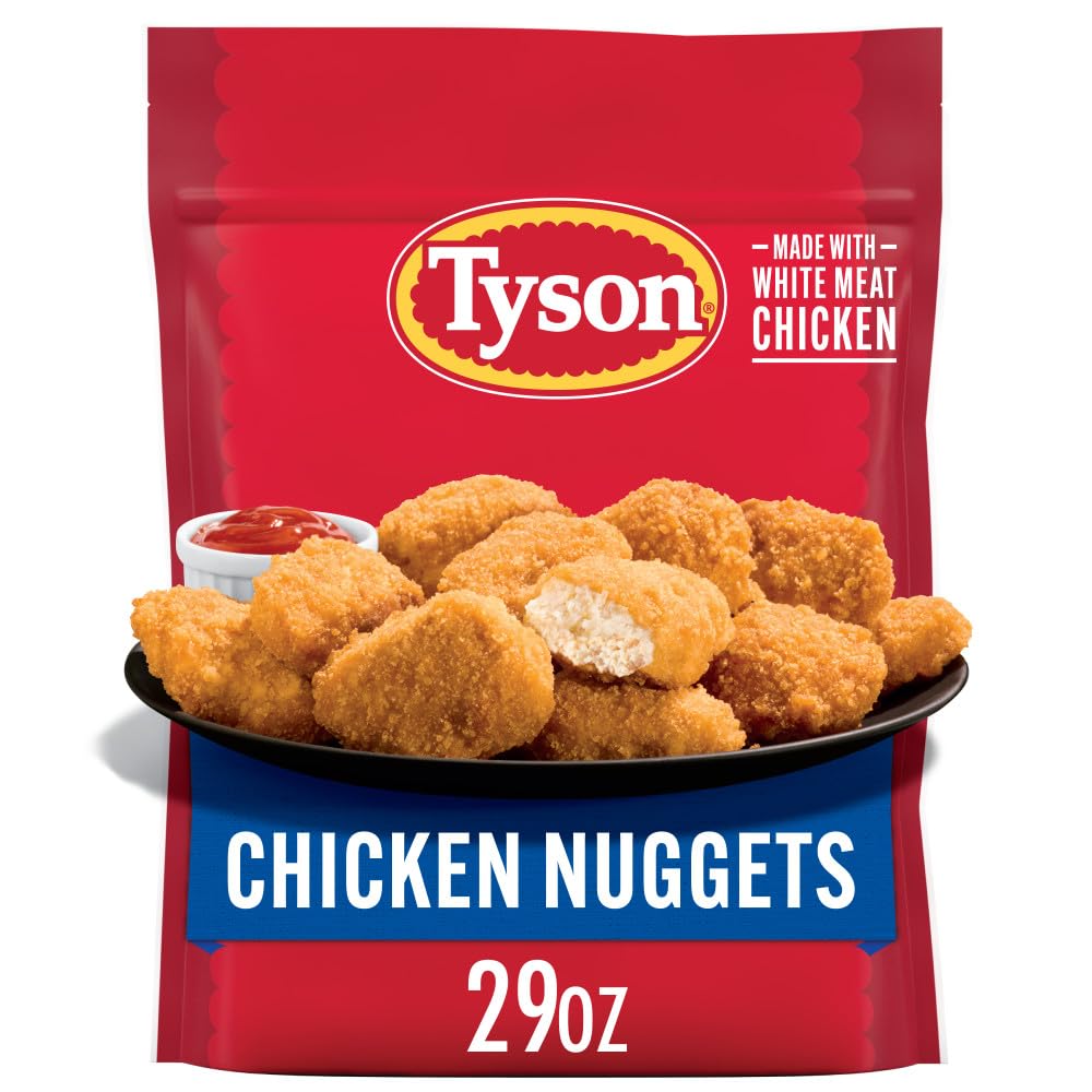 Tyson Frozen Chicken Nuggets 29oz - Gluten Free, All Natural, Bite-Sized Chicken Pieces - Perfect for Quick Meals, Kids Lunches & Party Snacks
