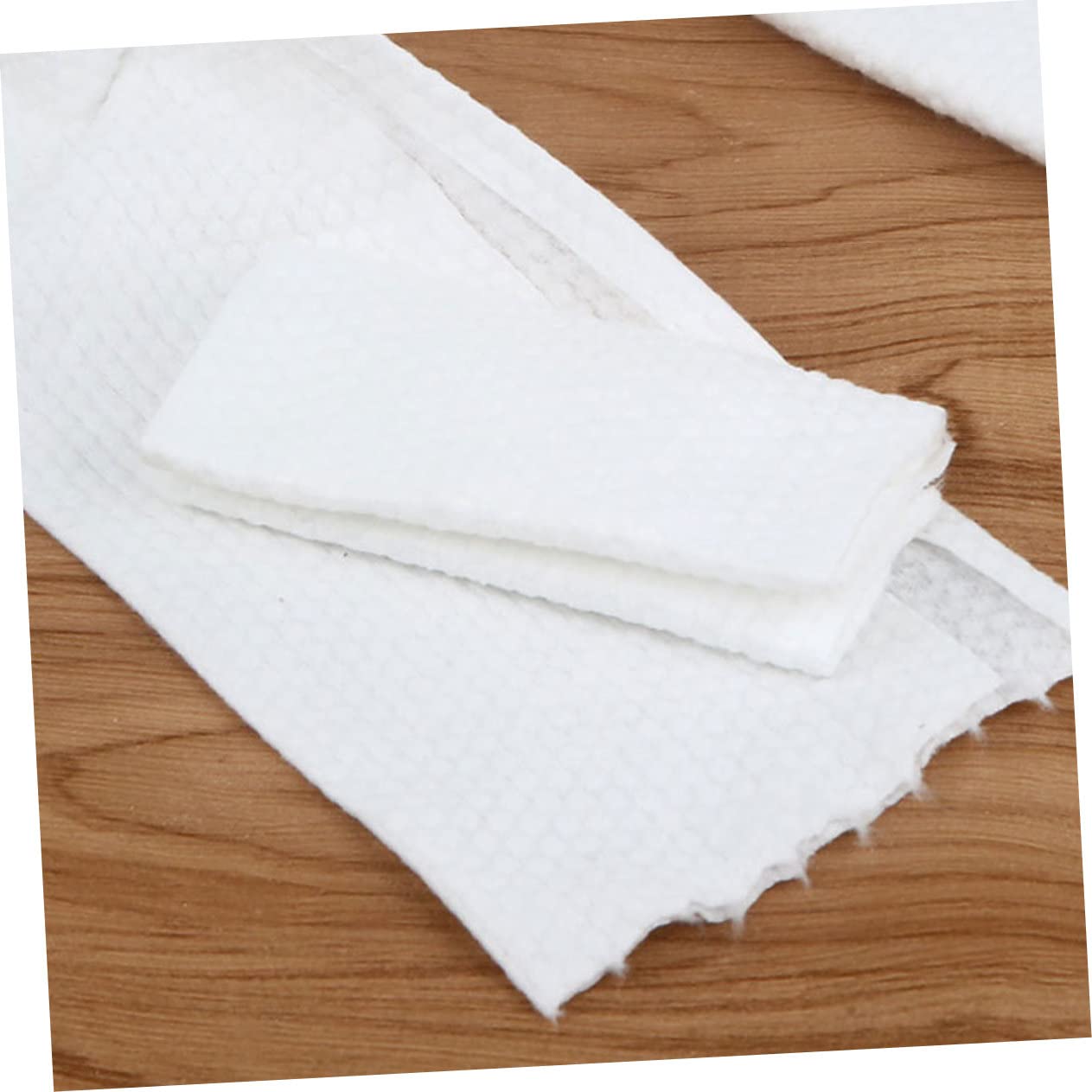 FRCOLOR 45Pcs Disposable Cotton Face Cleansing Towels - Thickened Soft White Makeup Remover Wipes for Gentle Skin Care, Daily Facial Cleansing & Travel Use | Hypoallergenic & Eco-Friendly