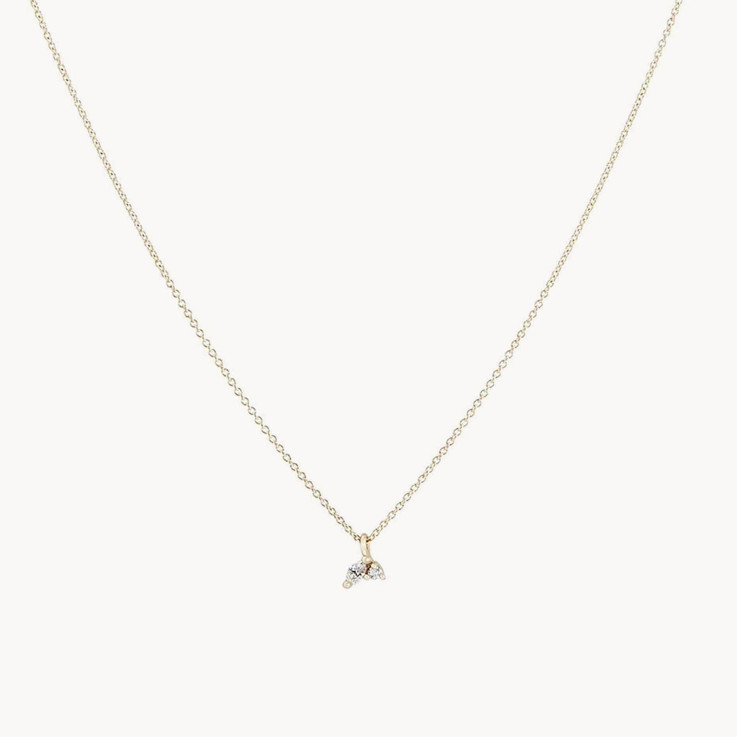 14K Yellow Gold 'Lean on Me' Diamond Necklace - Elegant Gift for Her, Perfect for Anniversaries, Birthdays & Special Occasions