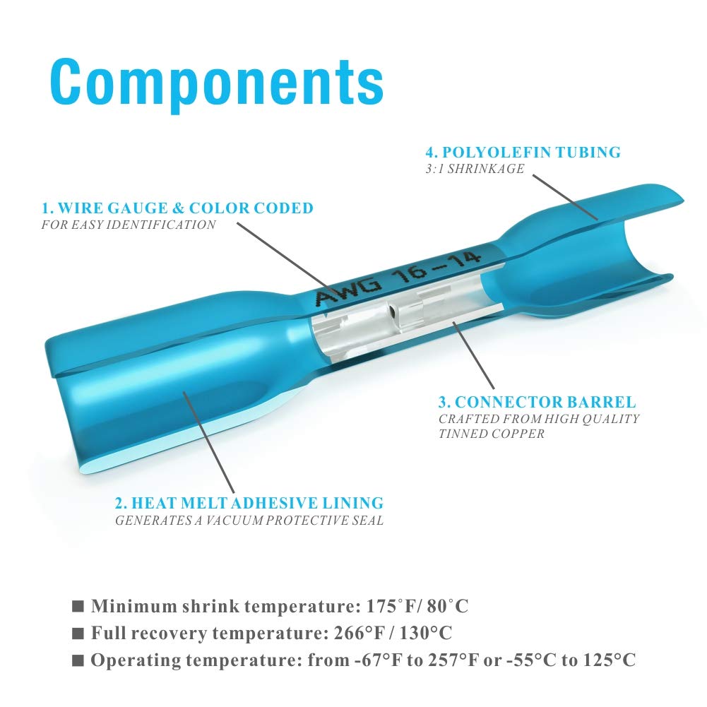 iCrimp Ratcheting Crimping Tool for AWG22-10 Wires - Professional Heat Shrink Connectors Crimper for Insulated Nylon & Electrical Wire Terminals - Perfect for DIY Electrical Projects, Automotive Wiring, and Home Repairs