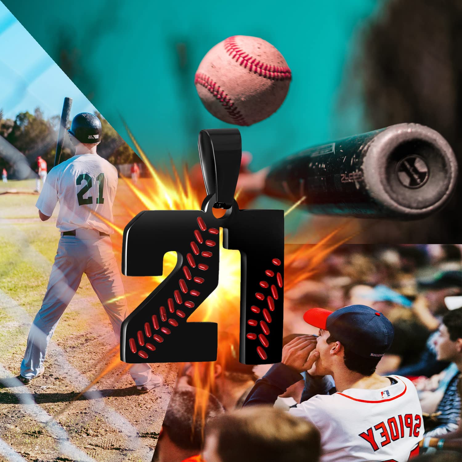 Custom Stainless Steel Baseball Jersey Number Necklace for Men & Boys - Personalized Sports Jewelry Gift for Athletes & Baseball Players | Perfect for Game Day, Training, Team Spirit & Everyday Wear | Great for Baseball Fans, Players & Sports Enthusiasts | Ideal for Gifts, Fan Events, and Sports Celebrations