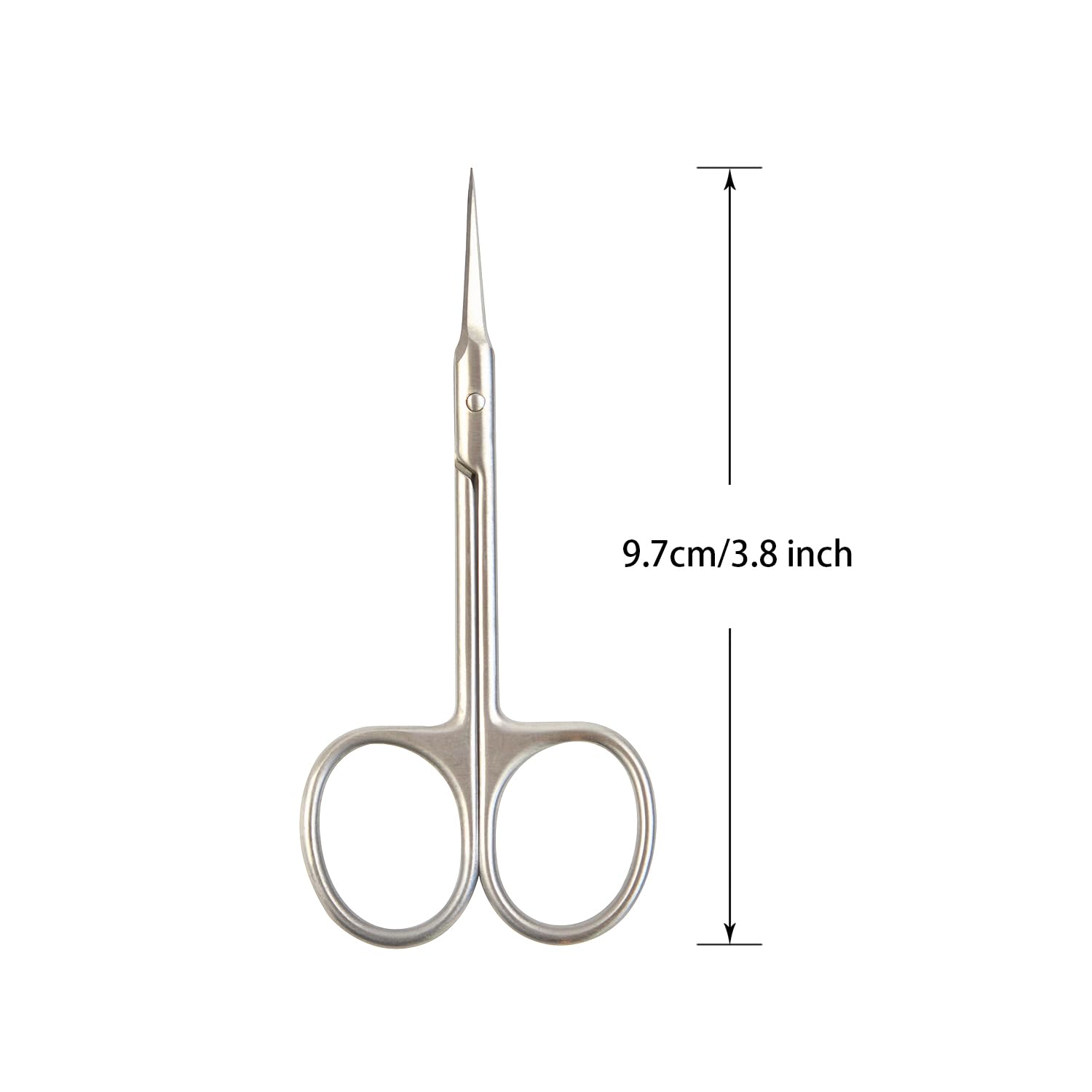 Premium Cuticle & Nail Scissors - Ultra Fine Point Stainless Steel Beauty Scissors for Eyebrow, Eyelash, Nail Care & Dry Skin Trimming (Straight Tip) - Perfect for Home Salon, Travel Grooming Kit & Professional Use