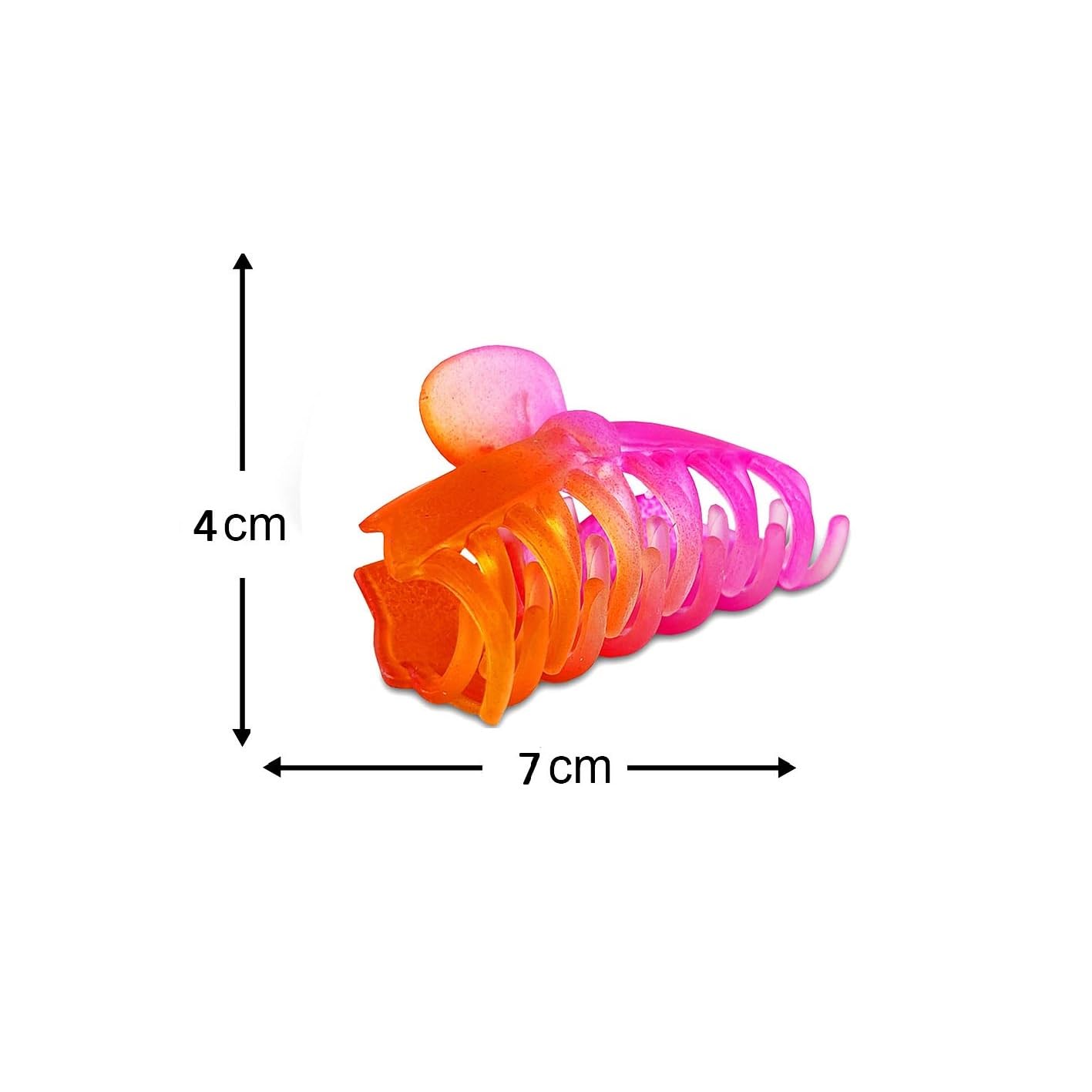 Elegant Plastic Ice Matte Zig-Zag Rectangle Hair Claw Clips for Women - 6 Pack Multicolor Non-Slip Grip Hair Accessories - Perfect for Ponytails, Buns & Everyday Hairstyles