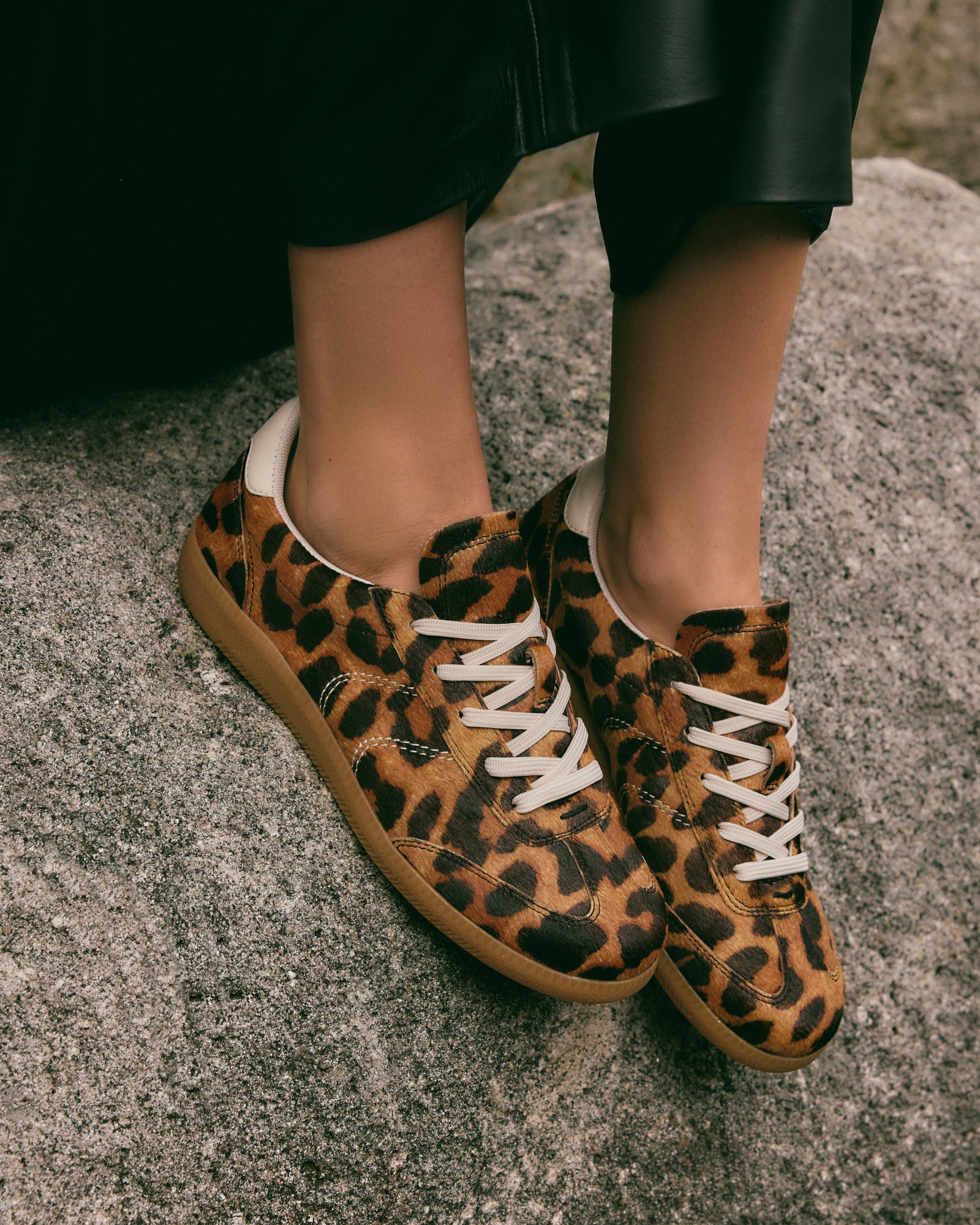 LILO Women's Leopard Print Leather Sneakers - Fashionable Comfort for Casual Wear, Walking & Everyday Outfits