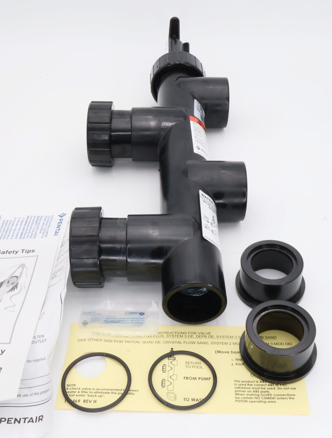 Pentair 8 System 2 Modular D.E. Push Pull Valve 263052 - Replacement Pool Filter Valve for Easy Maintenance | Perfect for Inground & Above Ground Pools