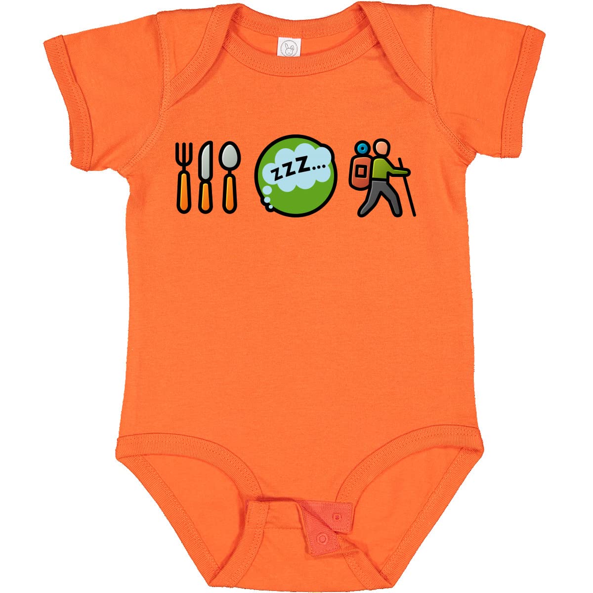 Inktastic Hiking Eat Sleep Hike Baby Bodysuit - Cute Hiking-Themed Outfit for Infants & Toddlers - Perfect for Outdoor Adventures, Camping Trips & Nature Lovers