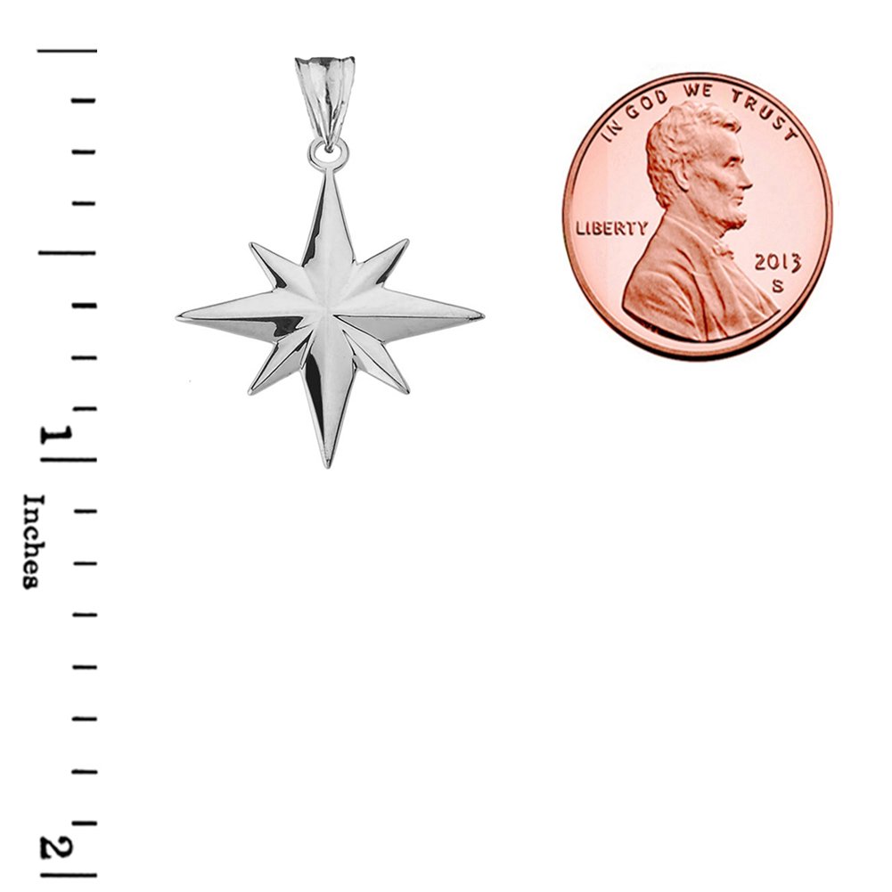 Enchanting Sterling Silver North Star Charm Pendant Necklace - Perfect for Gift Giving, Everyday Wear & Special Occasions