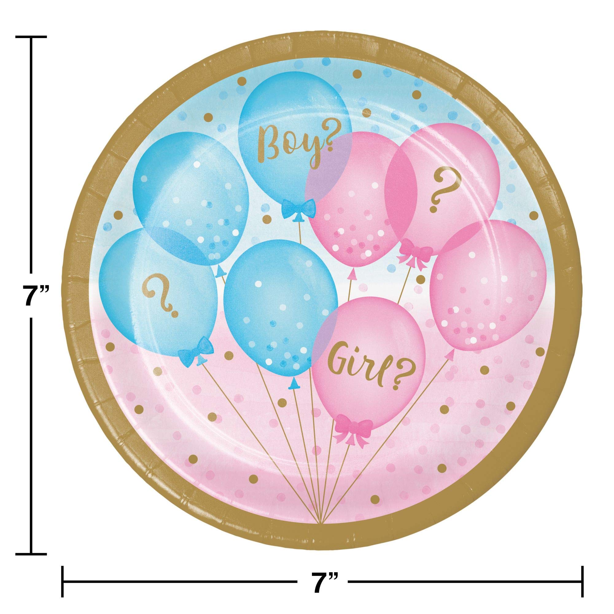96-Pack Pink & Blue Gender Reveal Balloons & 7